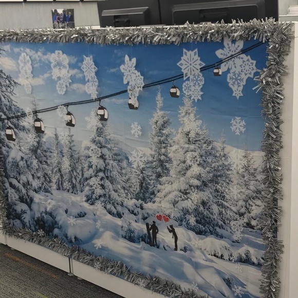 Winter Christmas Ski Lovers Valentine Cubicle Display Items to Create THIS